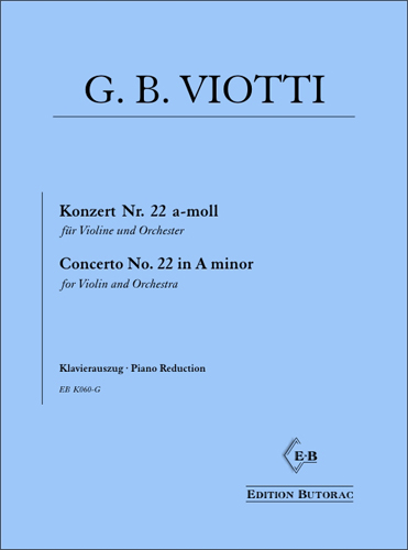 Cover - Viotti, Violin Concerto No. 22